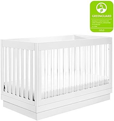 Babyletto Harlow Acrylic 3-in-1 Convertible Crib with Toddler Bed Conversion Kit in White with Wh... | Amazon (US)