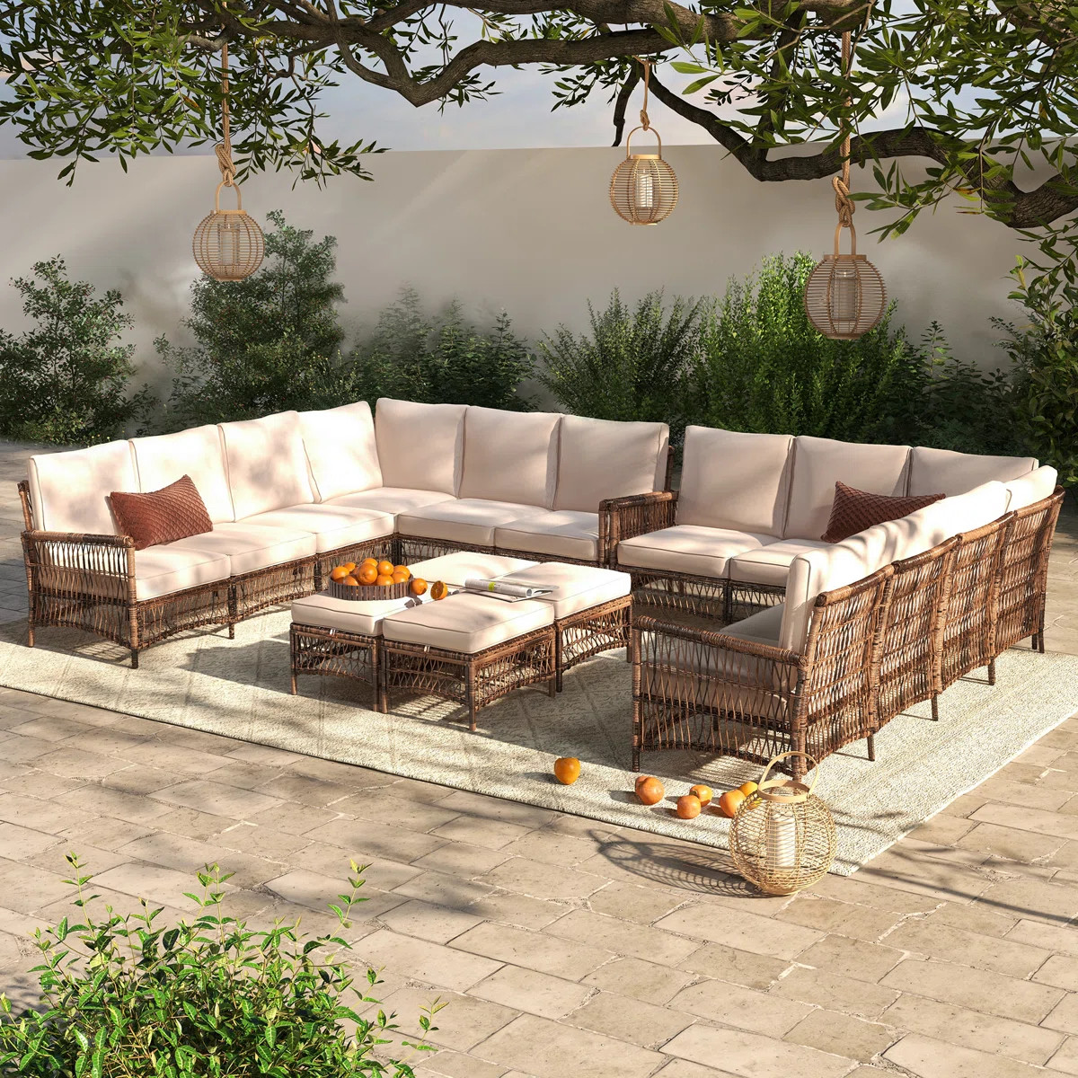 12-person Seat U-shaped Outdoor Sectional Set | Wayfair North America
