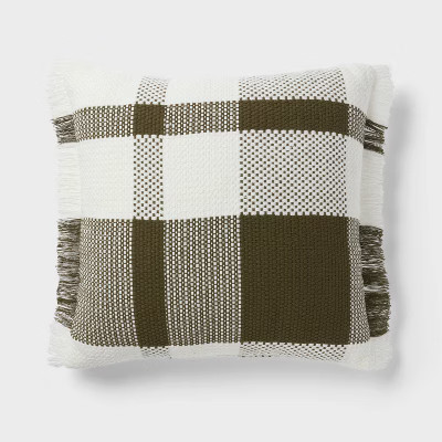 Euro Plaid Decorative Throw Pillow - Threshold™ | Target