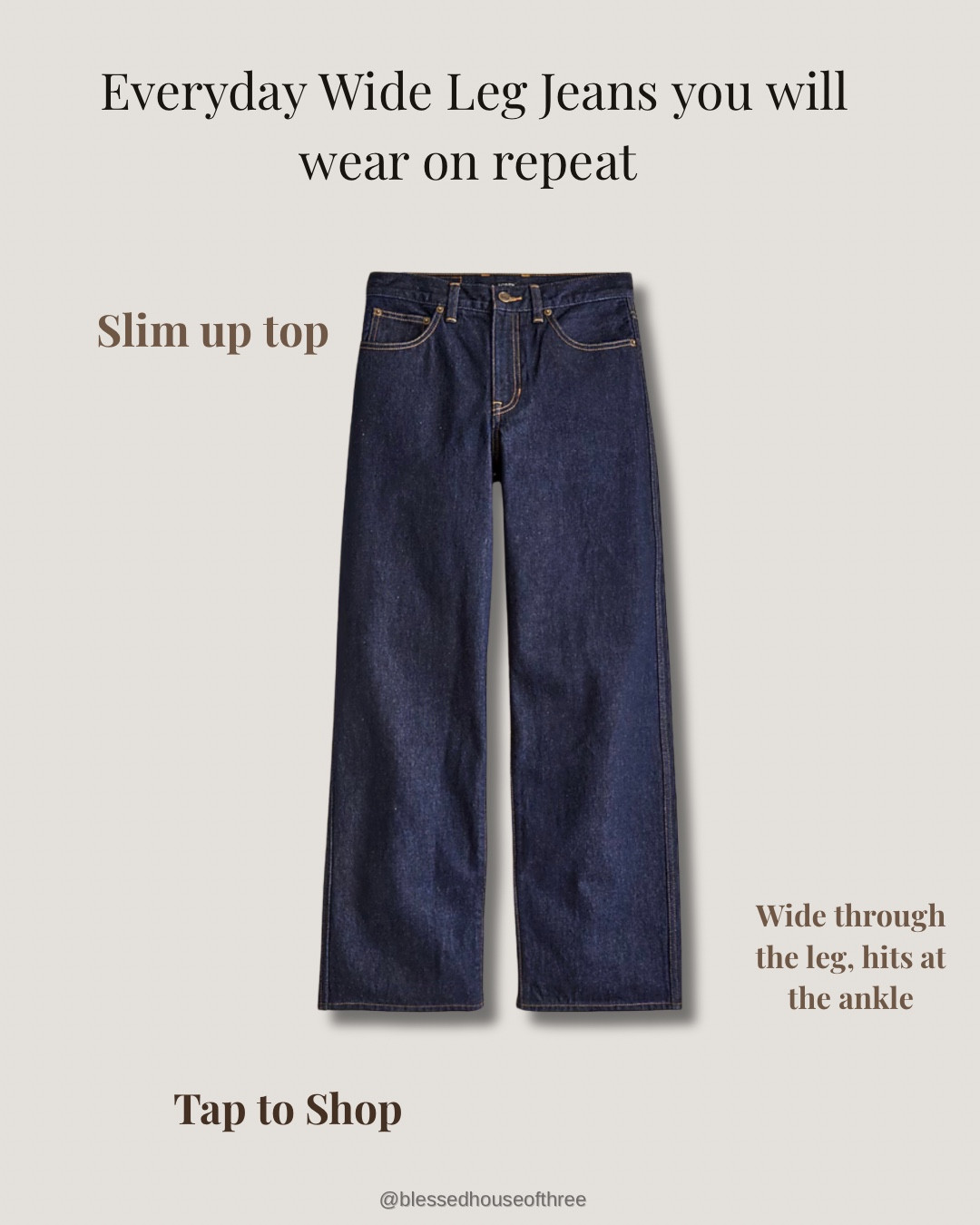 Everyday wide leg jeans you will wear on repeat 🤍 The perfect slim-up-top fit with a wide leg that hits right at the ankle. Easy to dress up or down and styled four ways for lunch, travel, and work. A true closet staple you’ll reach for over and over — tap to shop all the outfit details.

These everyday wide leg jeans are a must-have wardrobe staple with a flattering slim-up-top fit and a wide leg that hits at the ankle. Styled for lunch, travel, and work to show how versatile they are for everyday wear. Perfect for building effortless outfits you’ll reach for again and again.



#LTKTravel #LTKootd #LTKWorkwear