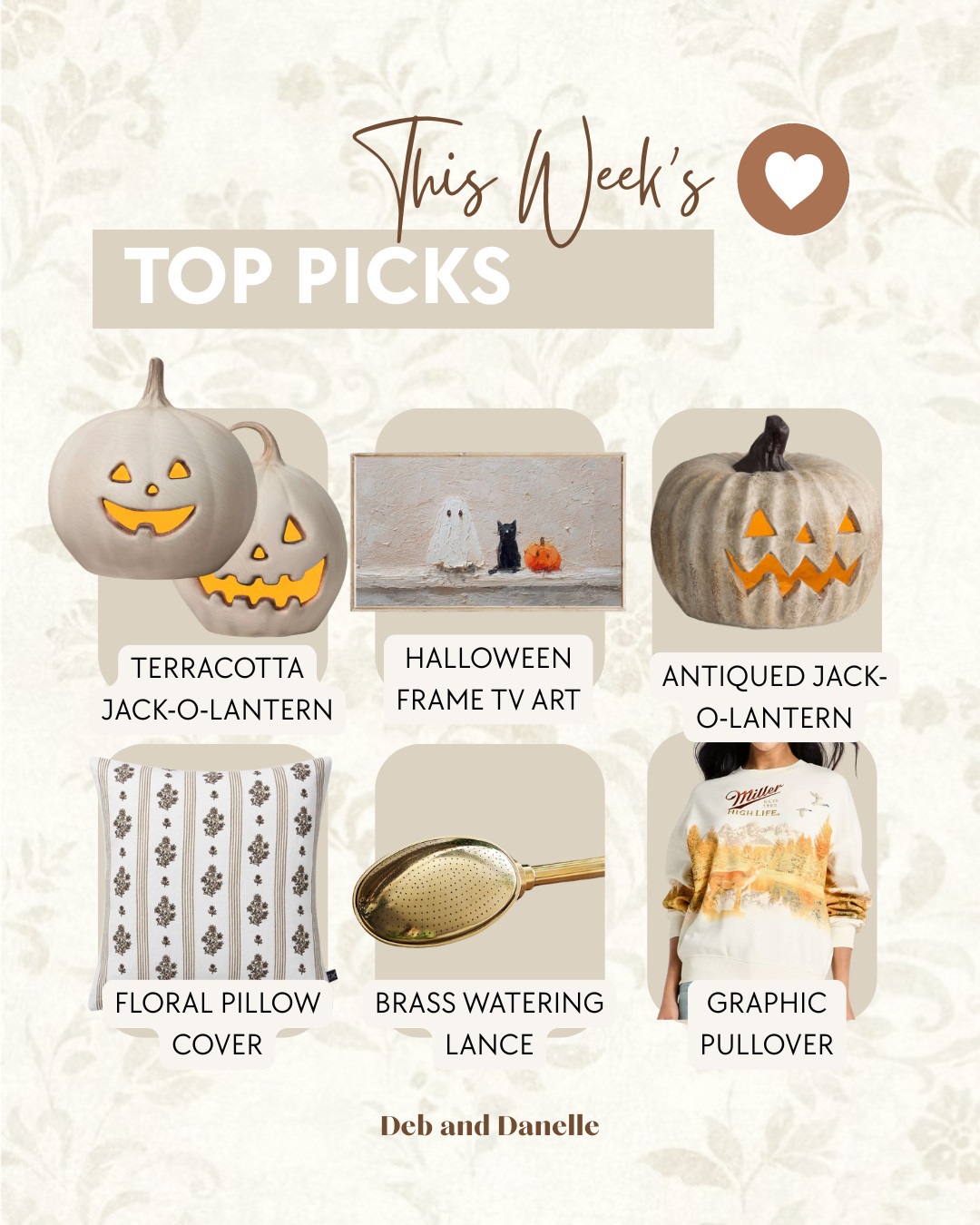 Our most-loved items of the week include a few neutral Jack-O-Lanterns, my brass watering lance, and a cute Halloween art for your Frame TV.  

 #LTKSeasonal #LTKHome #LTKMidsize