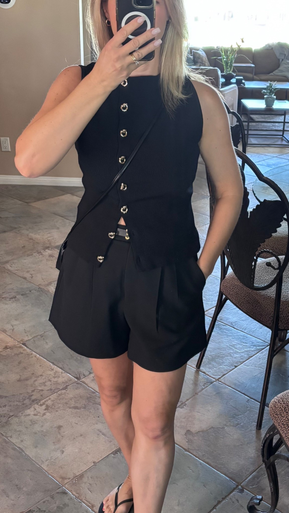 Use karlalalton_12 for 12% off the denim jacket or anything else at Commense 

This sweater vest top has garnered me so many compliments!
The buttons sit just off center and you can do up or undo buttons at the bottom. 
It’s some out in black but available in white



#LTKOver40 #LTKPetite #LTKootd