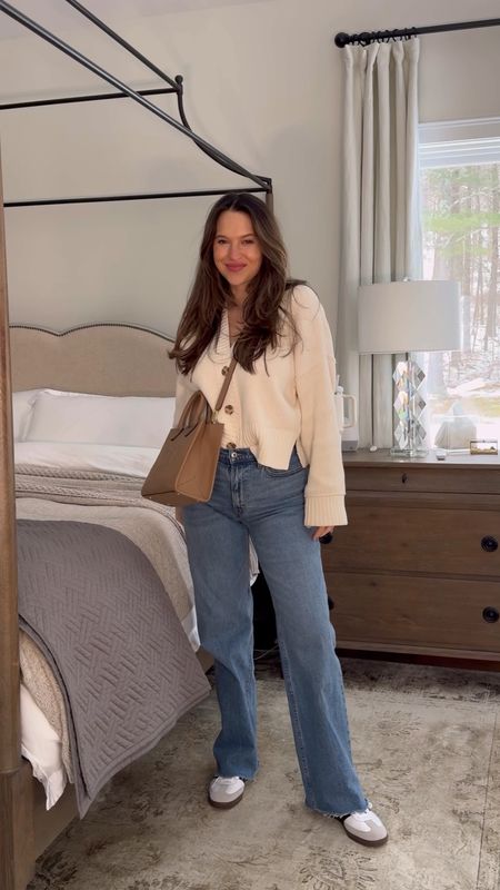 Styling a cardigan and relaxed 90s jeans pt 2! Sweater and denim run true to size (wearing S and 27R). Make sure to use code DENIMAF for extra 15% off  

#LTKstyletip #LTKfindsunder50 #LTKMostLoved