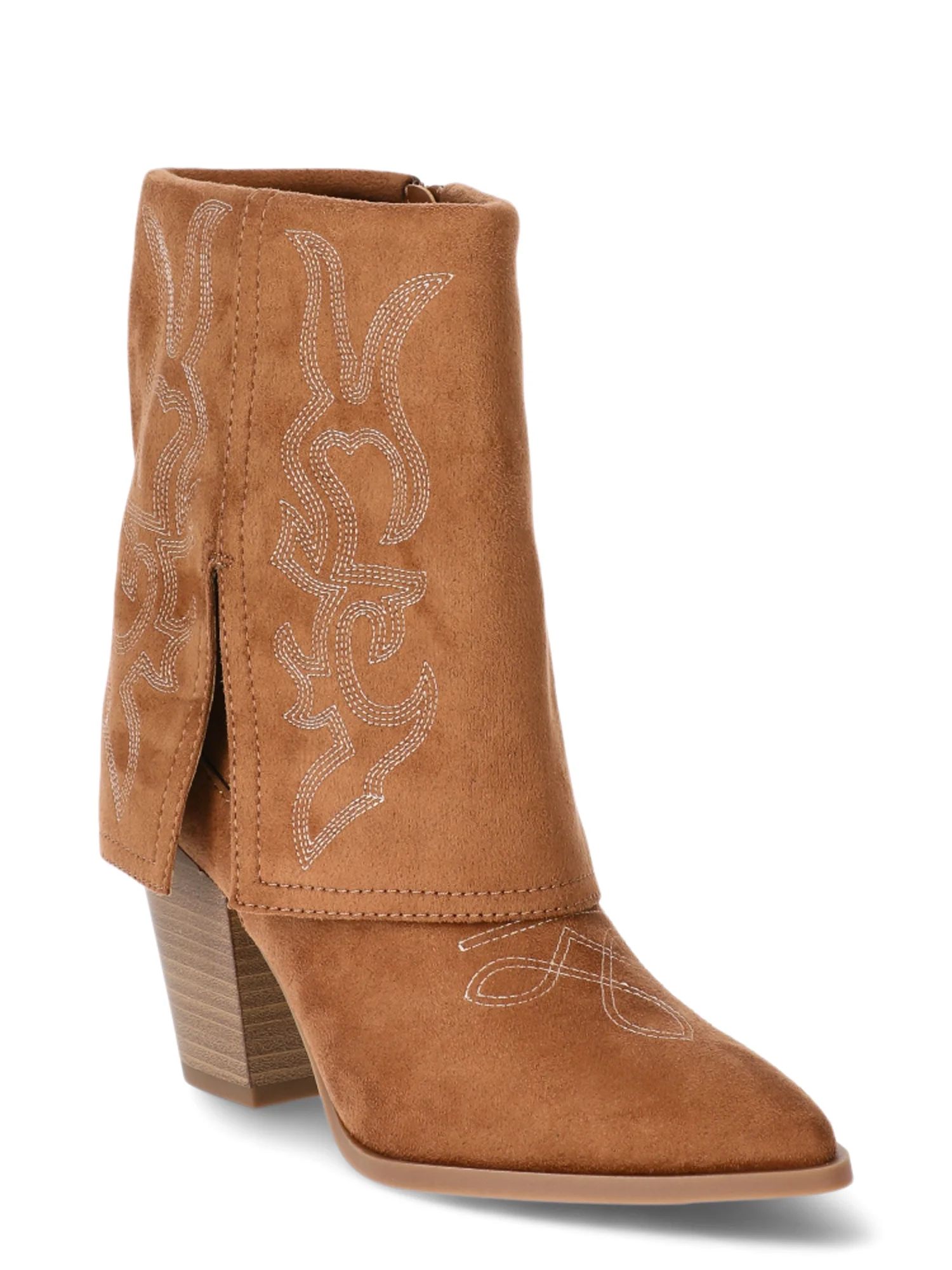 No Boundaries Fold Over Western Boots, Women's | Walmart (US)