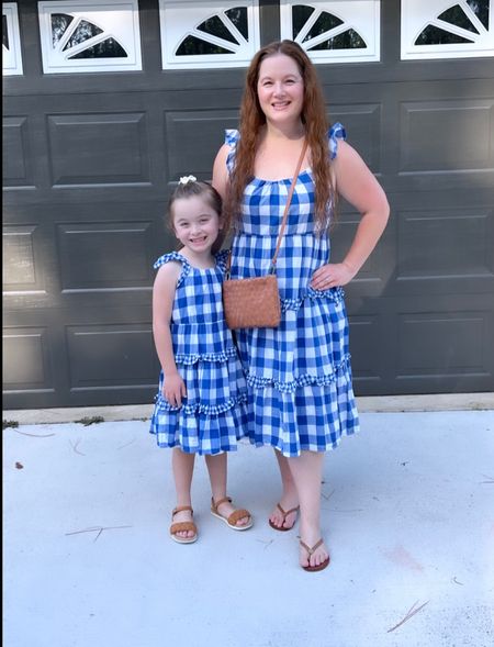 Mommy & me, matching mommy & daughter style, gingham, Jcrew Factory style, Jcrew Factory dress, petite dress, Tory Burch, Target kid style, Madewell bag, woven crossbody 

#LTKitbag #LTKkids #LTKfamily