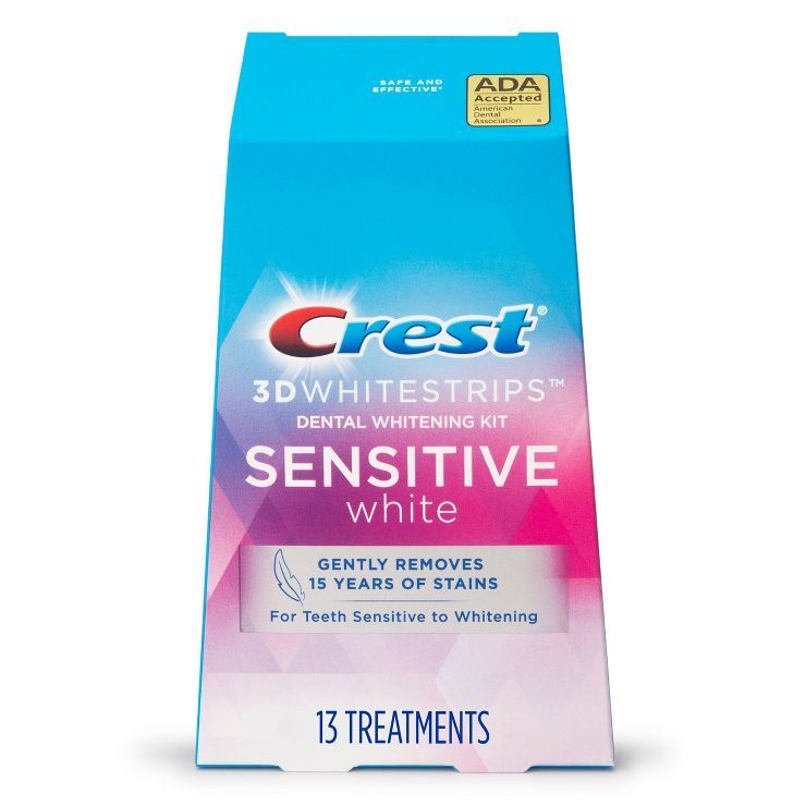 Crest 3D Whitestrips Sensitive White Teeth Whitening Kit with Hydrogen Peroxide - 13 Treatments | Target