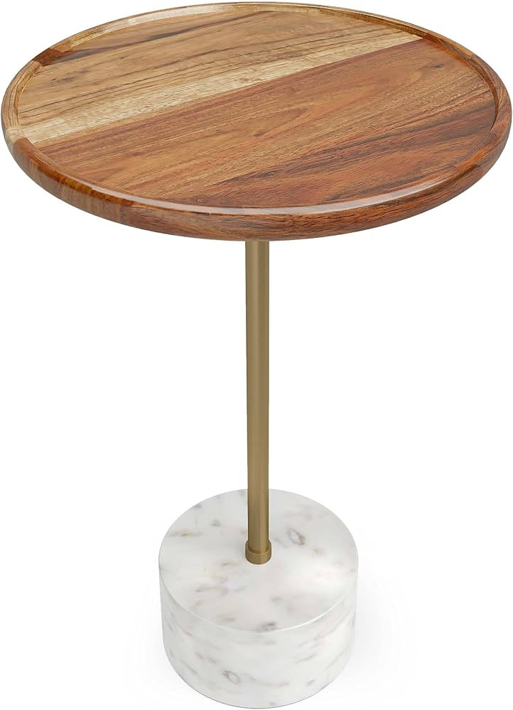 SIMPLIHOME Becker Modern 15 Inch Wide Metal Side Table in Natural, For the Living Room and Bedroo... | Amazon (US)
