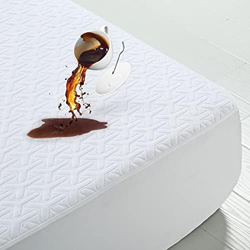 MERITLIFE Premium Cooling Waterproof Queen Size Mattress Protector Mattress Pad Cover Fitted Brea... | Amazon (US)