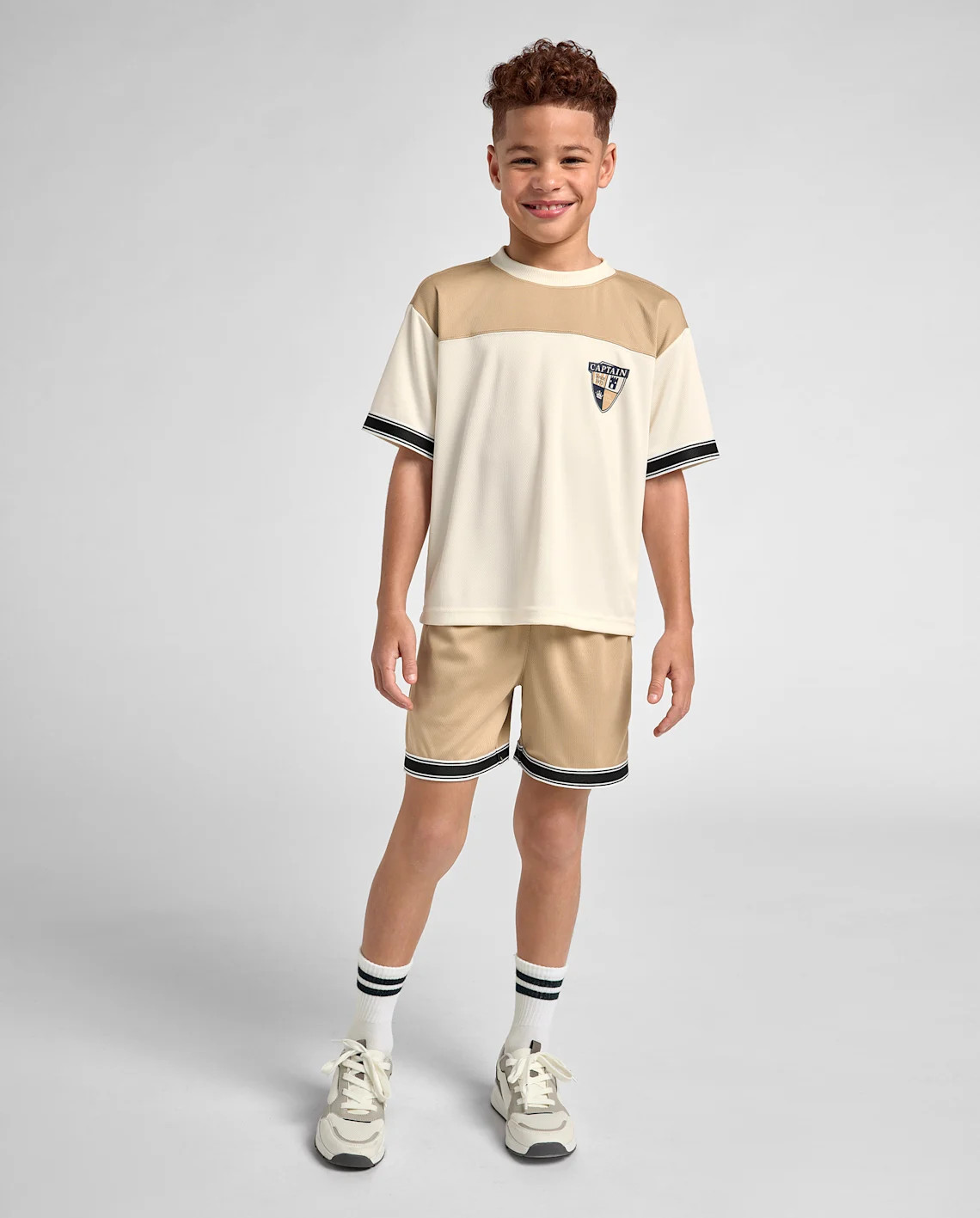 Boys Quick Dry Contrast Hem Mesh Active Shorts - brown | The Children's Place