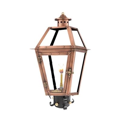 Orleans Aged Copper Lantern Head Primo Lanterns Size: 18" H x 11" W x 13" D | Wayfair North America