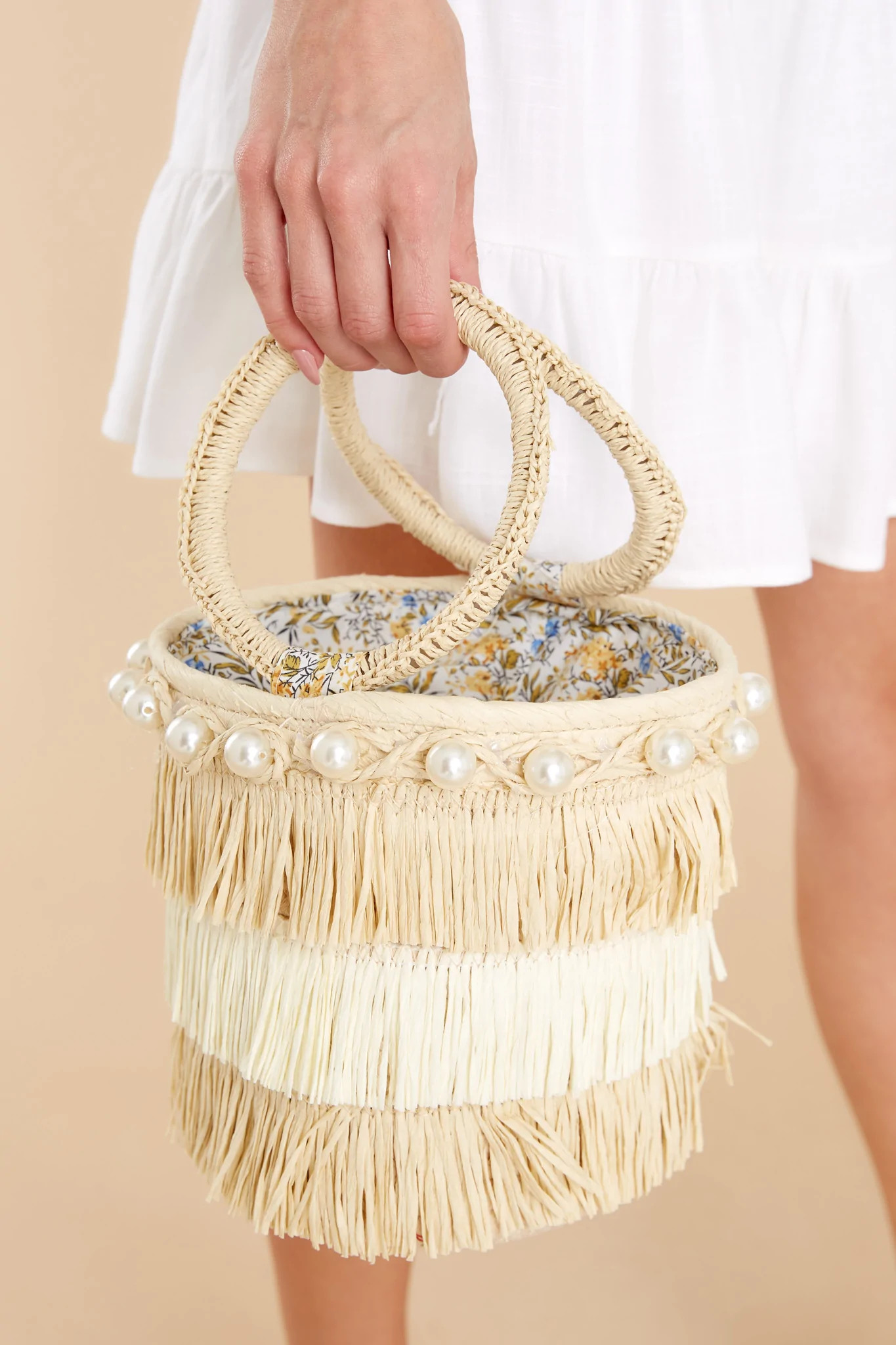 Classy Adventurer Beige Multi Bag | Red Dress 