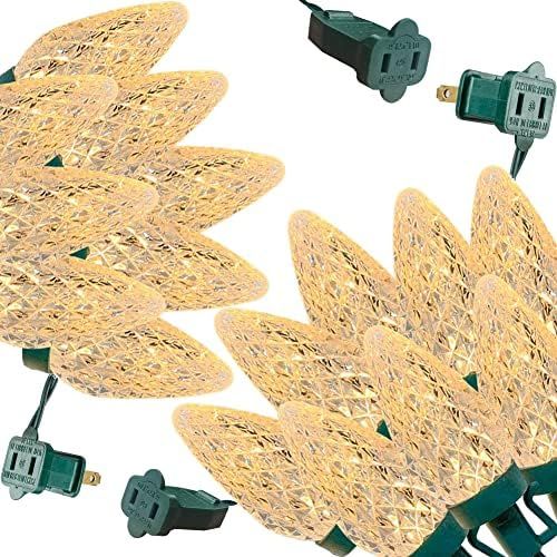 PABIPABI C9 Outdoor Christmas Lights 2 Pack 31ft 50 LED,String Lights Connectable Commercial Grade O | Amazon (US)