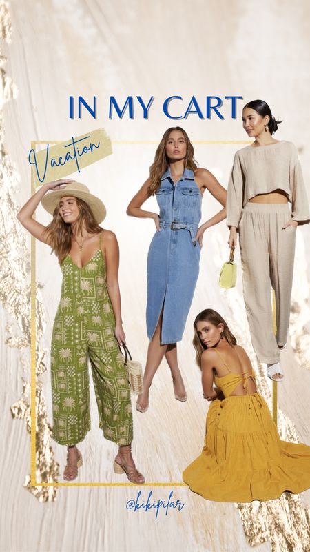 In my cart
Vici
Outfit inspo
Outfit for vacation 
Vacation outfits 
Vacation style
Texas
Beach vacation 
Travel outfit
Denim outfit
Denim dress
Midi dress
Collared dress
Maxi dress
Casual outfit 
Jumpsuit
Beach outfit 
Date night outfit 
Crop top 

#LTKstyletip #LTKtravel #LTKSeasonal