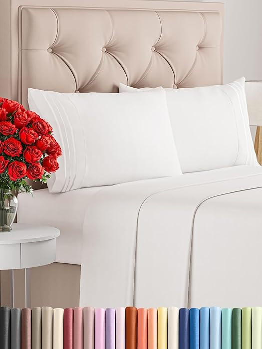 King Size 4 Piece Sheet Set - Comfy Breathable & Cooling Bed Sheets Set - Hotel Luxury Bedding fo... | Amazon (US)
