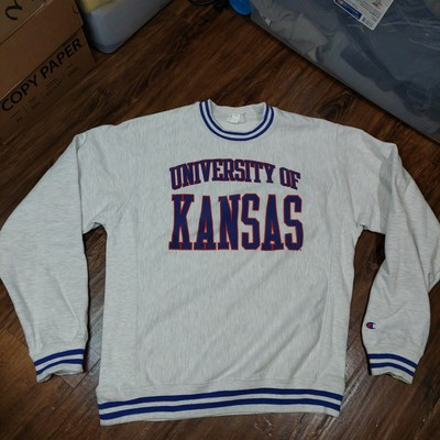 Vintage Y2K Champion Reverse Weave Sweatshirt University Kansas Sz M Gray NCAA  | eBay | eBay AU