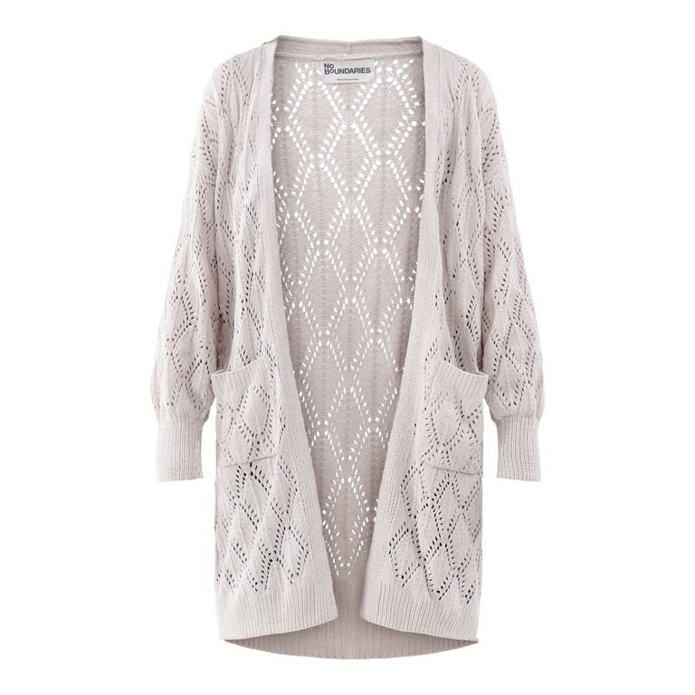 No Boundaries Pointelle Duster Cardigan, Women's and women's Plus Size XXS-2XL | Walmart (US)