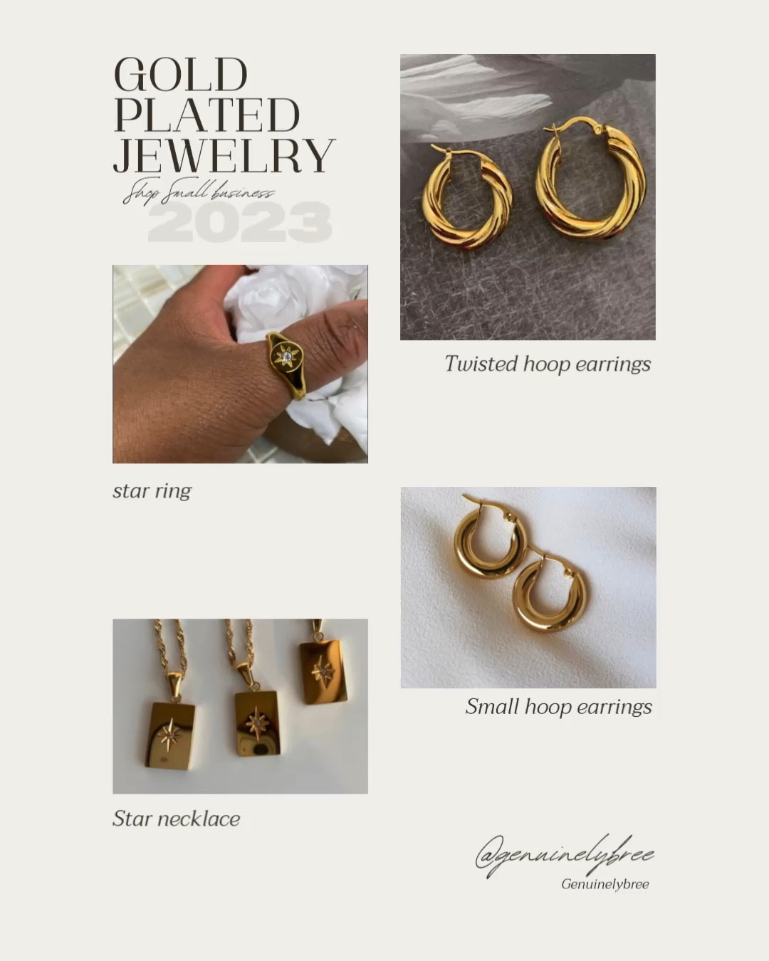 Shop small businesses this holiday season. Gold plated jewelry 

#LTKHolidaySale #LTKHoliday #LTKGiftGuide