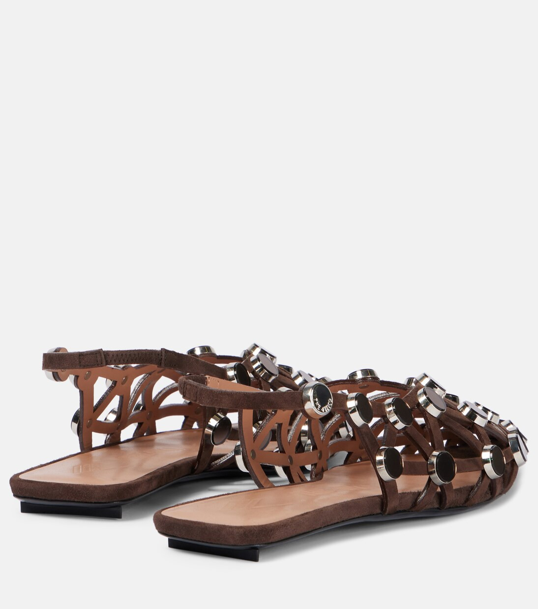 Grid embellished suede slingback flats | Mytheresa (US/CA)