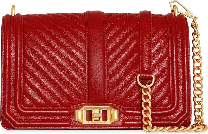 Chevron Quilted Love Leather Crossbody Bag | Nordstrom