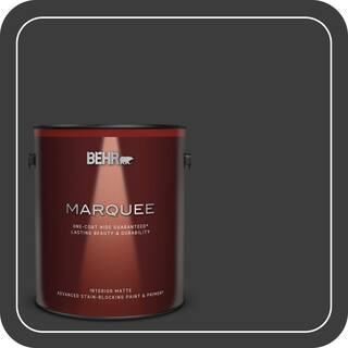 BEHR MARQUEE 1 gal. #MQ5-05 Limousine Leather One-Coat Hide Matte Interior Paint & Primer 145301 ... | The Home Depot