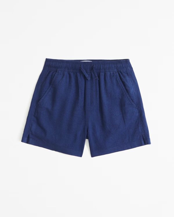 linen-blend pull-on shorts | Abercrombie & Fitch (US)