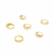 Dome and Twist Gold Rings | The Sis Kiss