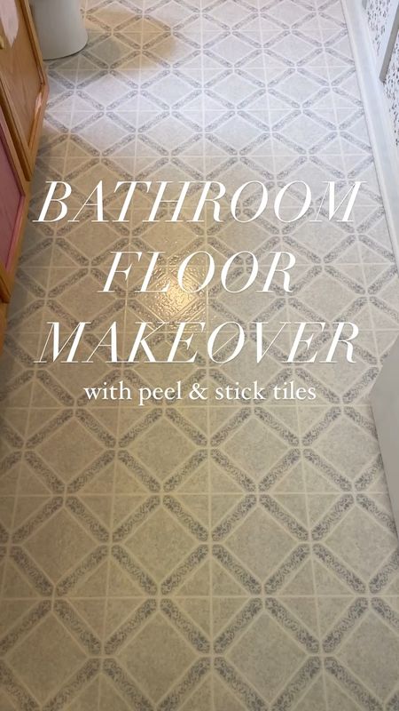 We used peel and stick tiles to give this bathroom floor a quick & easy upgrade! 

#LTKVideo #LTKhome