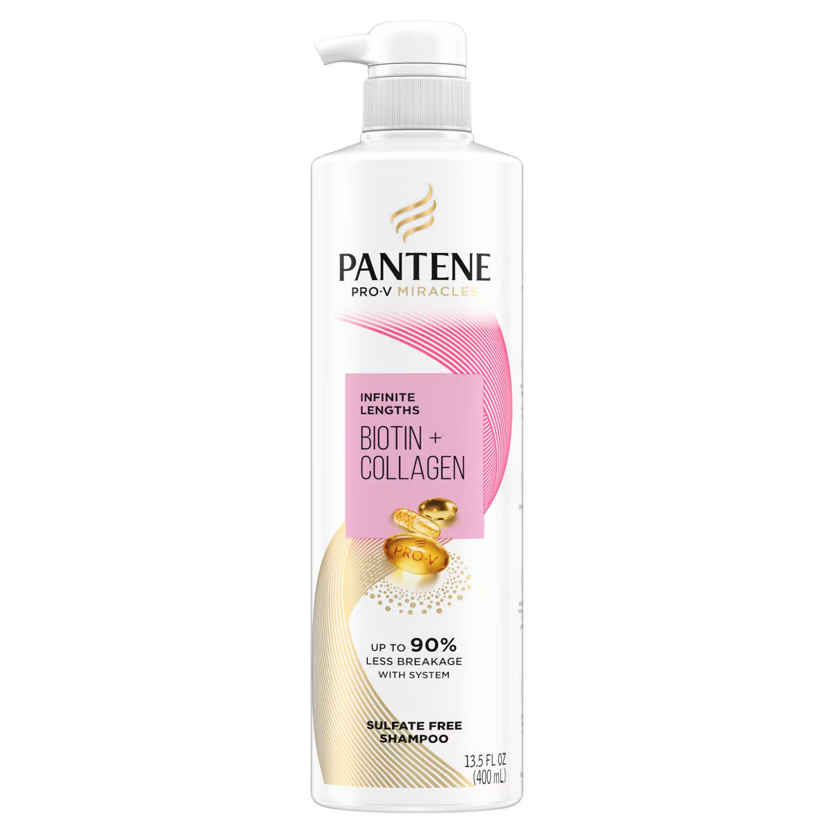 Pantene Pro-V Miracles Infinite Lengths Biotin + Collagen Shampoo Sulfate Free - 10.9 fl oz | Target