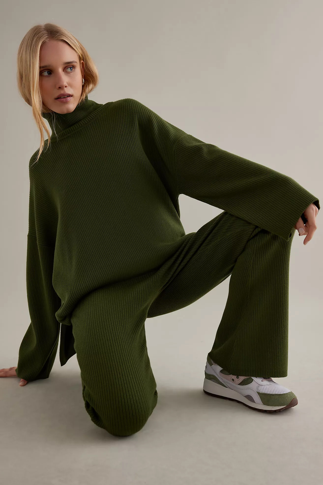 Selected Femme Karo Knitted Flared Trousers | Anthropologie (UK)