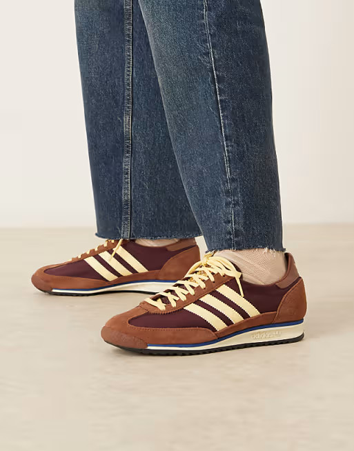 adidas Originals SL 72 OG trainers in brown and yellow | ASOS (Global)
