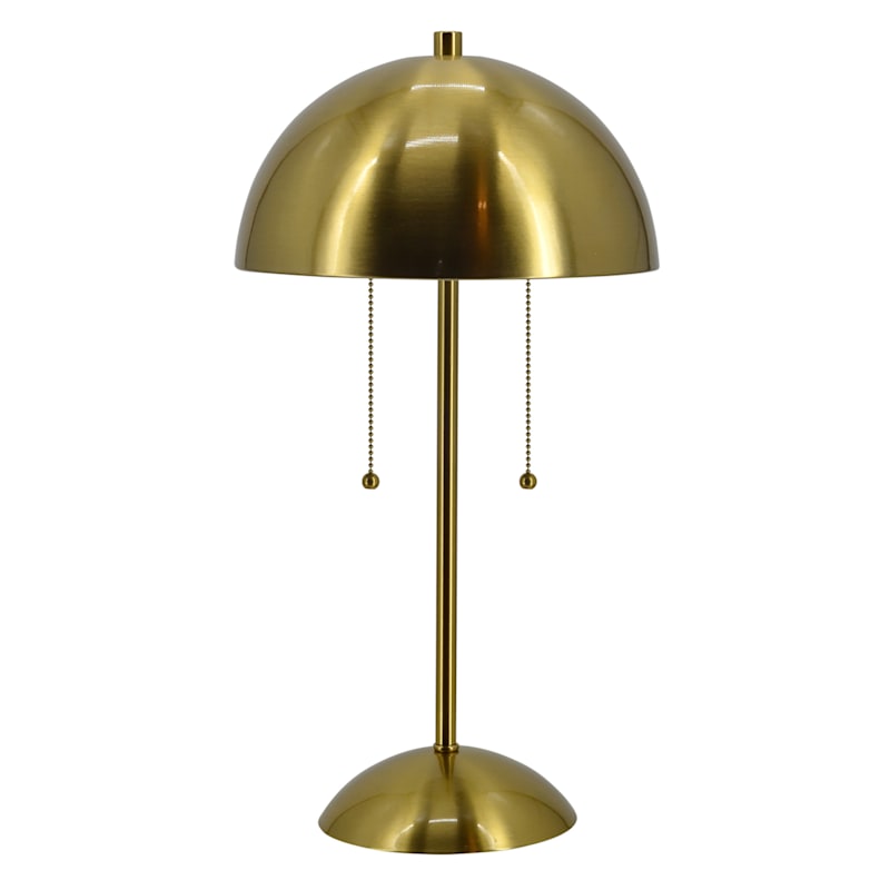 Tracey Boyd Gold Dome Table Lamp with Shade, 21" | At Home