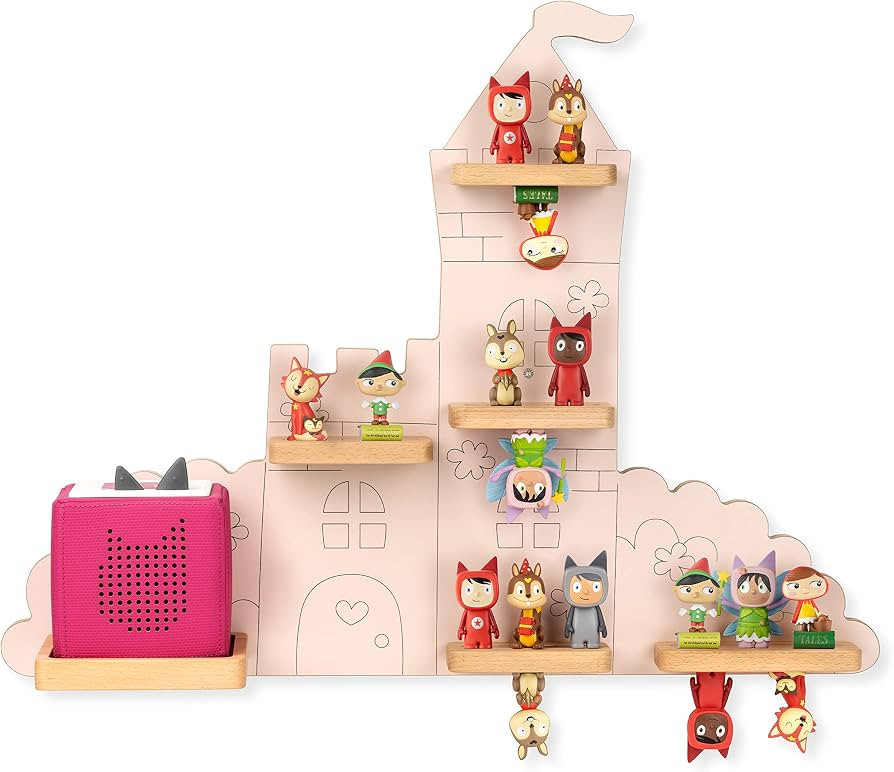 Tonies Magnetic Wall Shelf for Toniebox, Charging Station, and 35 Tonies - Castle | Amazon (US)