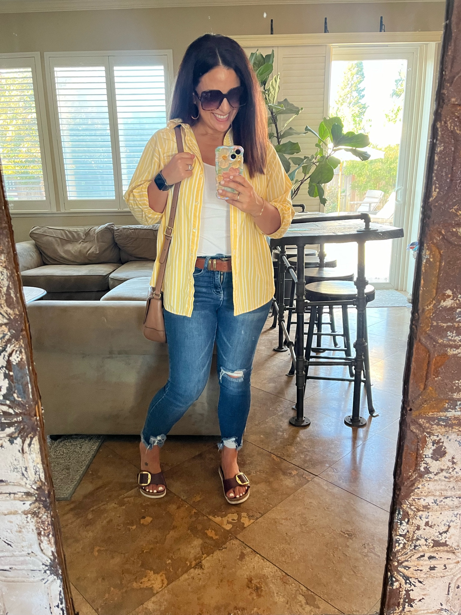 Running errands and chauffeuring kids to practices! My Birkenstock Madrid big buckle sandals have been a staple for years. I wore them so much, I got them resoled! 

Mom style
Easy outfit 

#LTKOver40 #LTKStyleTip #LTKFamily