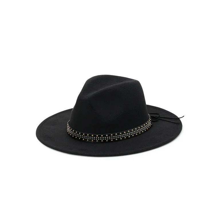 Time and Tru Women’s Felt Fedora with Studded Band | Walmart (US)