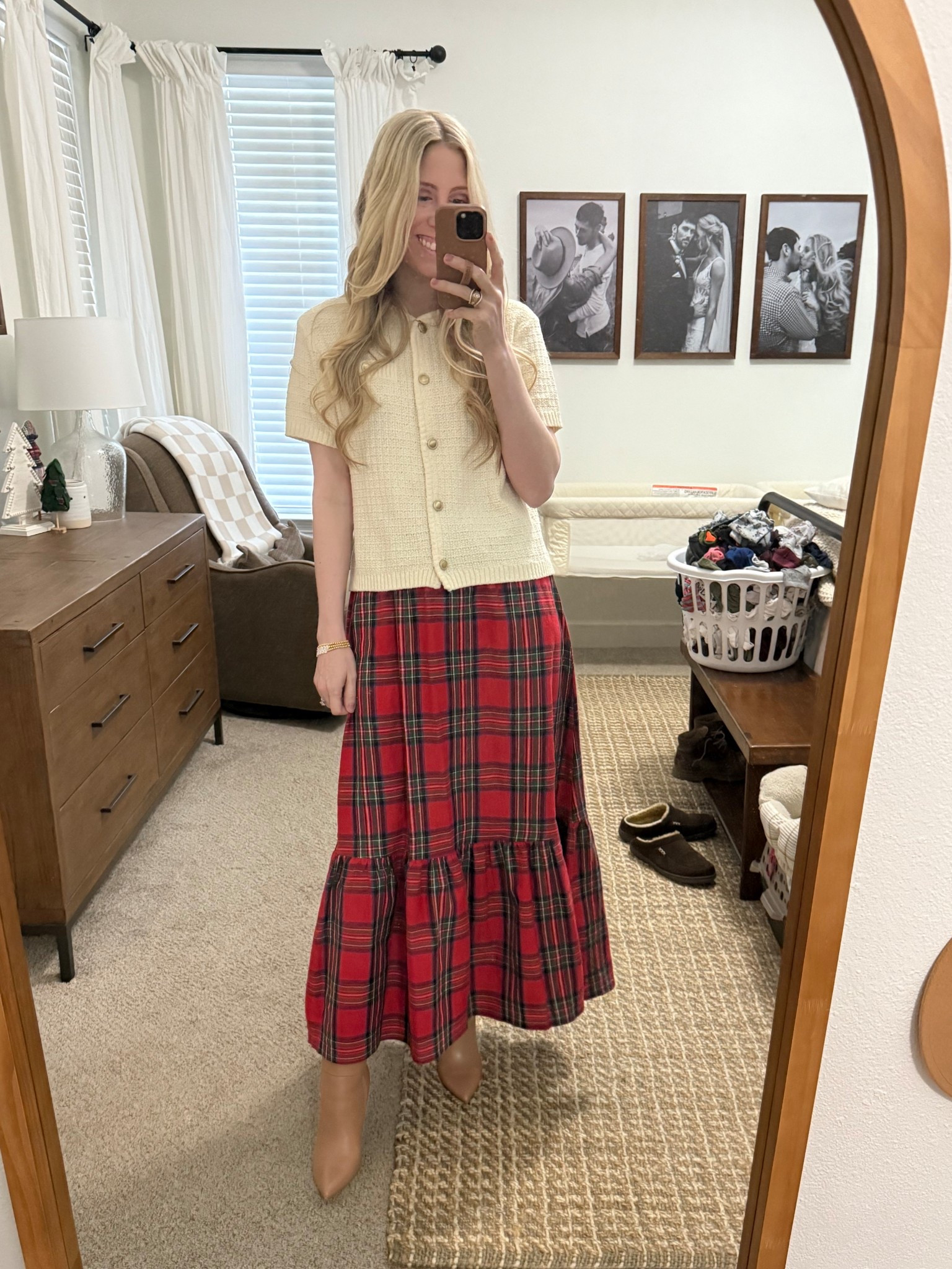 Love a fun festive skirt ❤️🎄 today’s church fit giving all the Christmas vibes! *Nursing friendly top

#LTKHoliday #LTKmomlife #LTKFindsUnder50