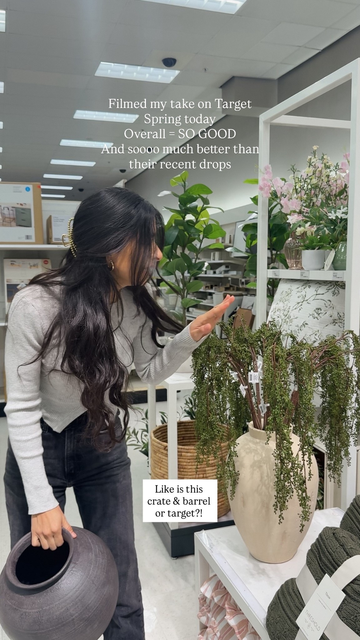Target stems and vase!!!! Like is this 
crate & barrel or target?! Filmed my take on Target Spring today 
Overall = SO GOOD 
And soooo much better than their recent drops