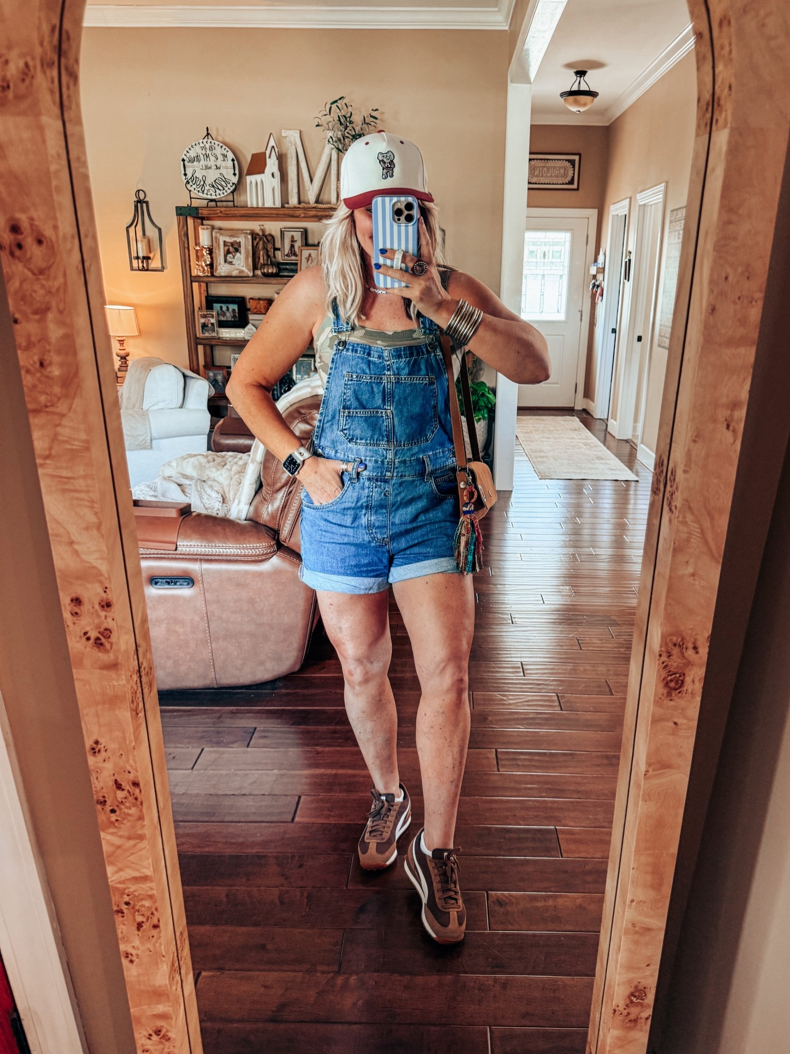 My mom fit to move my daughter into her college dorm. 
Shortalls - small
Camp tank - medium 
Sneaks - 1/2 size down 


#LTKStyleTip #LTKFindsUnder100 #LTKOver40