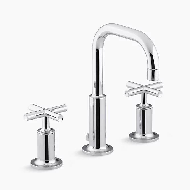 Widespread bathroom sink faucet with Cross handles, 1.2 gpm | Kohler