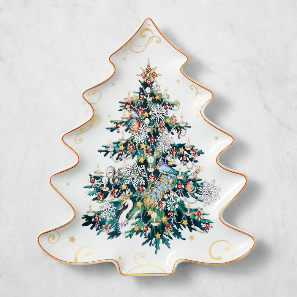 'Twas the Night Before Christmas Figural Tree Platter | Williams-Sonoma