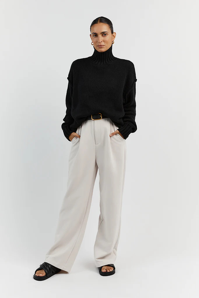 HARLOW BLACK KNIT JUMPER | DISSH