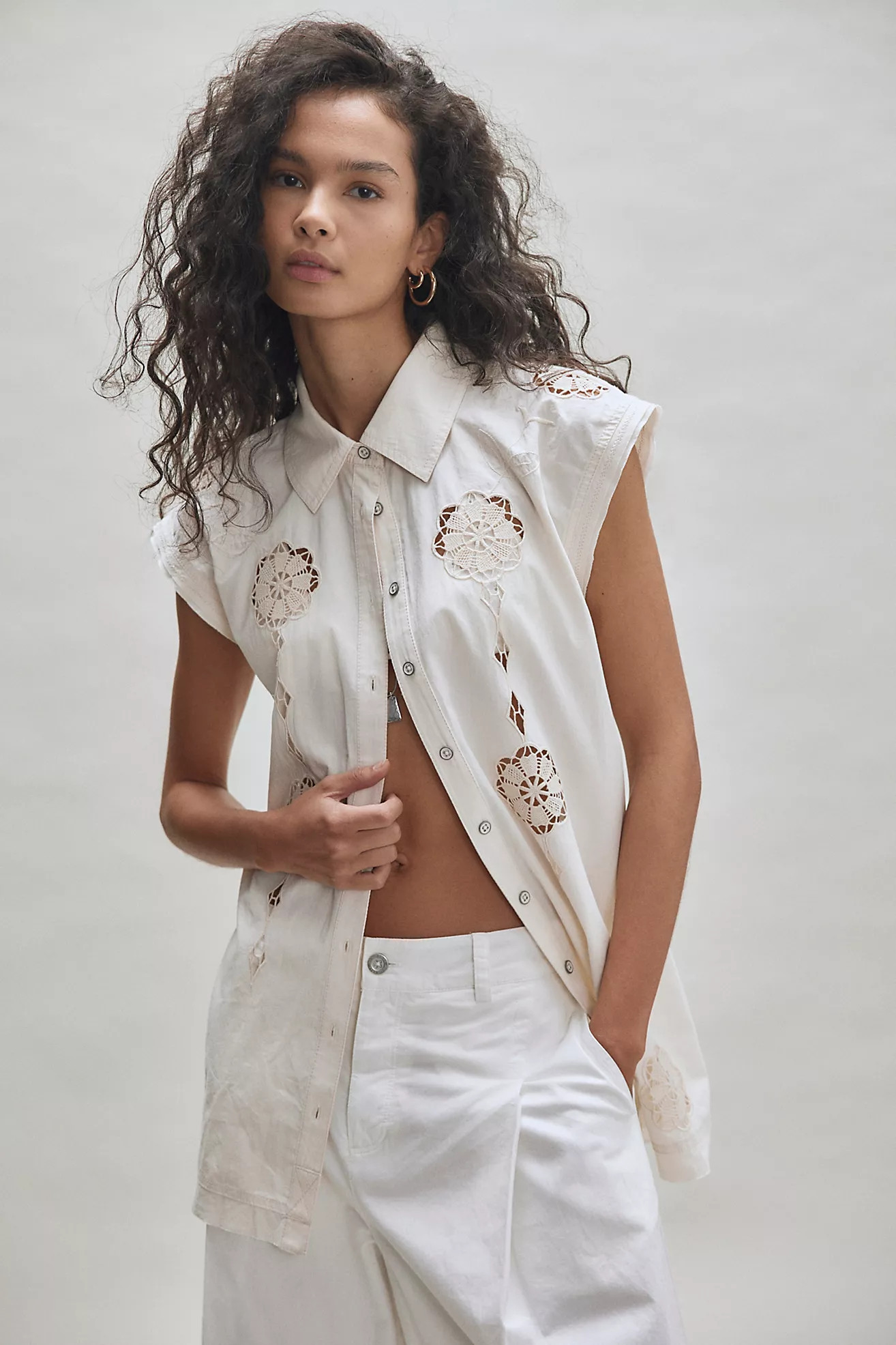 We The Free Desert Lace Button Down | Free People (Global - UK&FR Excluded)