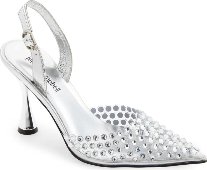 Shiner Slingback Rhinestone Pointed Toe Pump (Women) | Nordstrom