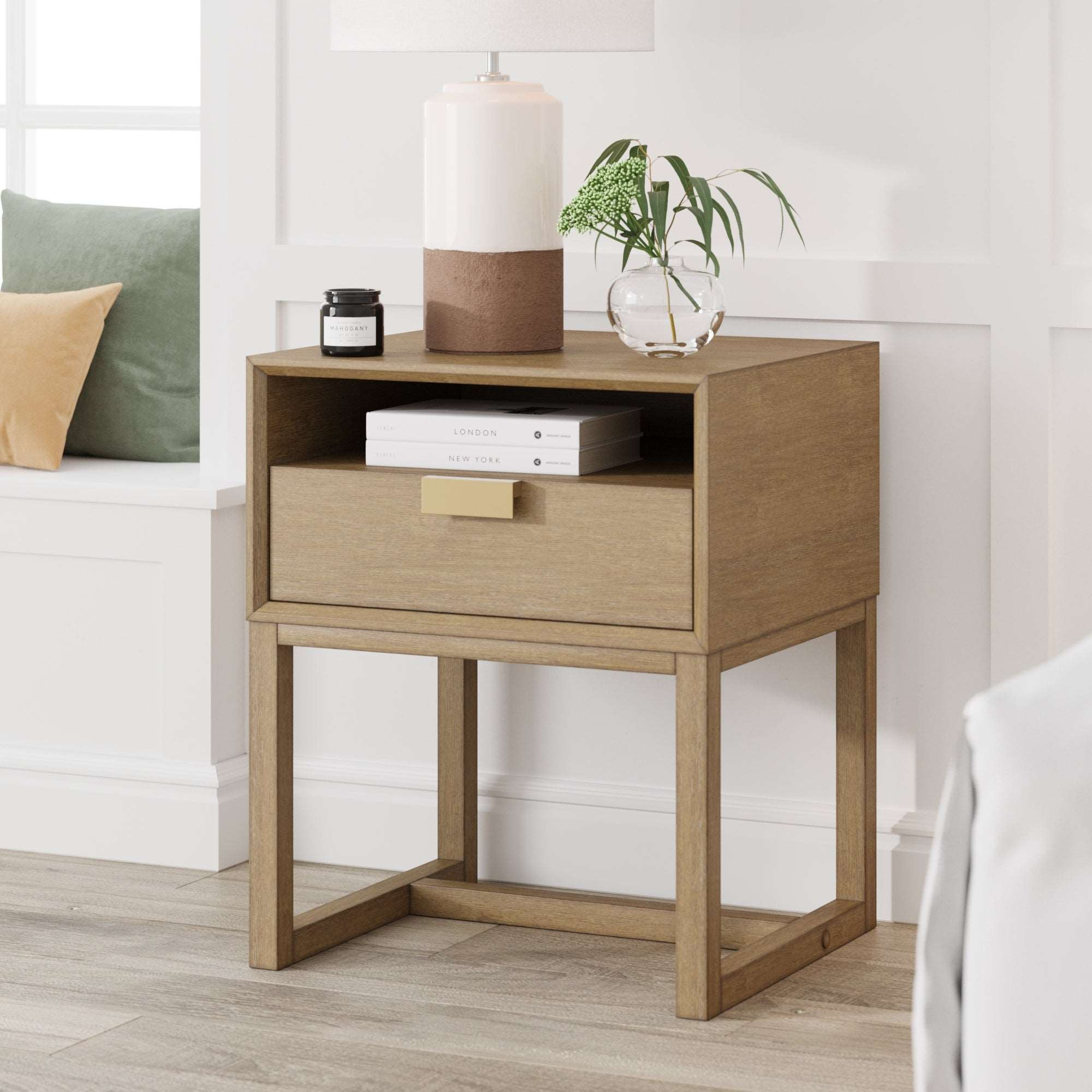 Wood Nightstand with Drawer | Luke | Nathan James