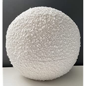 Boucle Ball Pillow, Boucle Sphere Cushion, Orb Pillow, Teddy Ball Pillow, Luxury Bouclé, Designe... | Amazon (US)