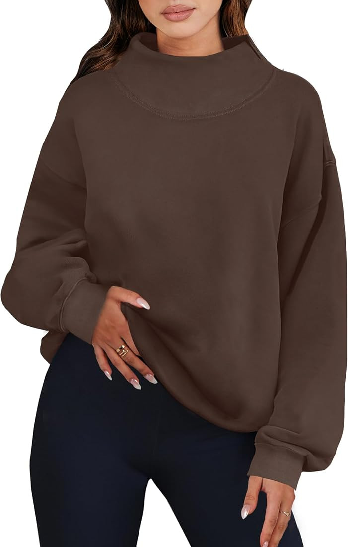 ANRABESS Womens Oversized Sweatshirts Turtleneck Pullover Long Sleeve Hoodies Tops 2024 Fall Fash... | Amazon (CA)