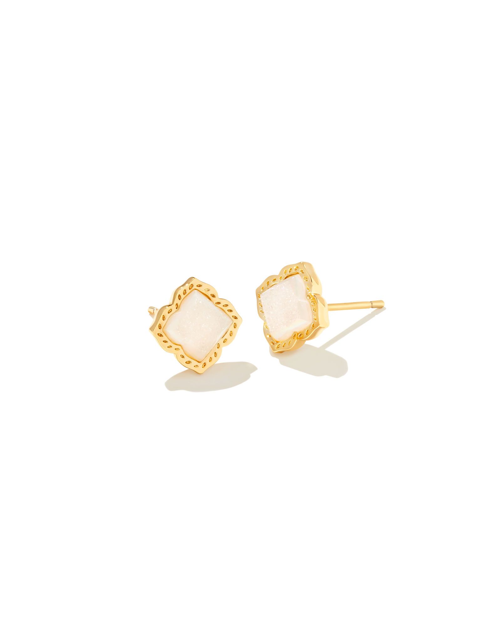 Mallory Gold Stud Earrings in Iridescent Drusy | Kendra Scott | Kendra Scott