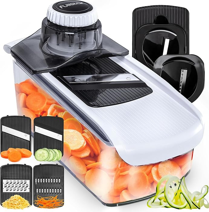 Fullstar Mandoline Slicer for Kitchen, Fruit Cutter, Cheese Grater, Cucumber Slicer, Veggie Spira... | Amazon (US)