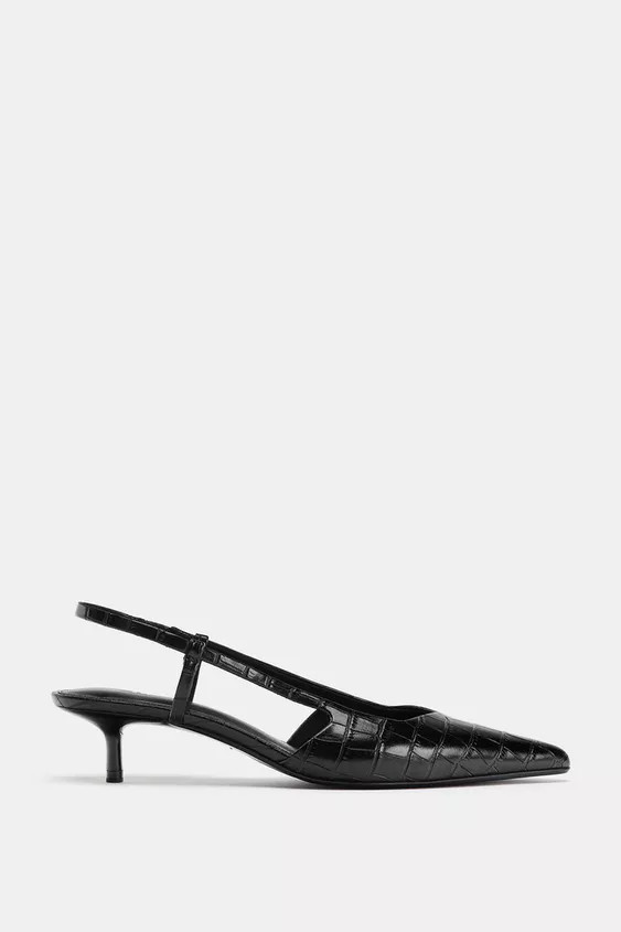 EMBOSSED SLINGBACK SHOES | Zara UK
