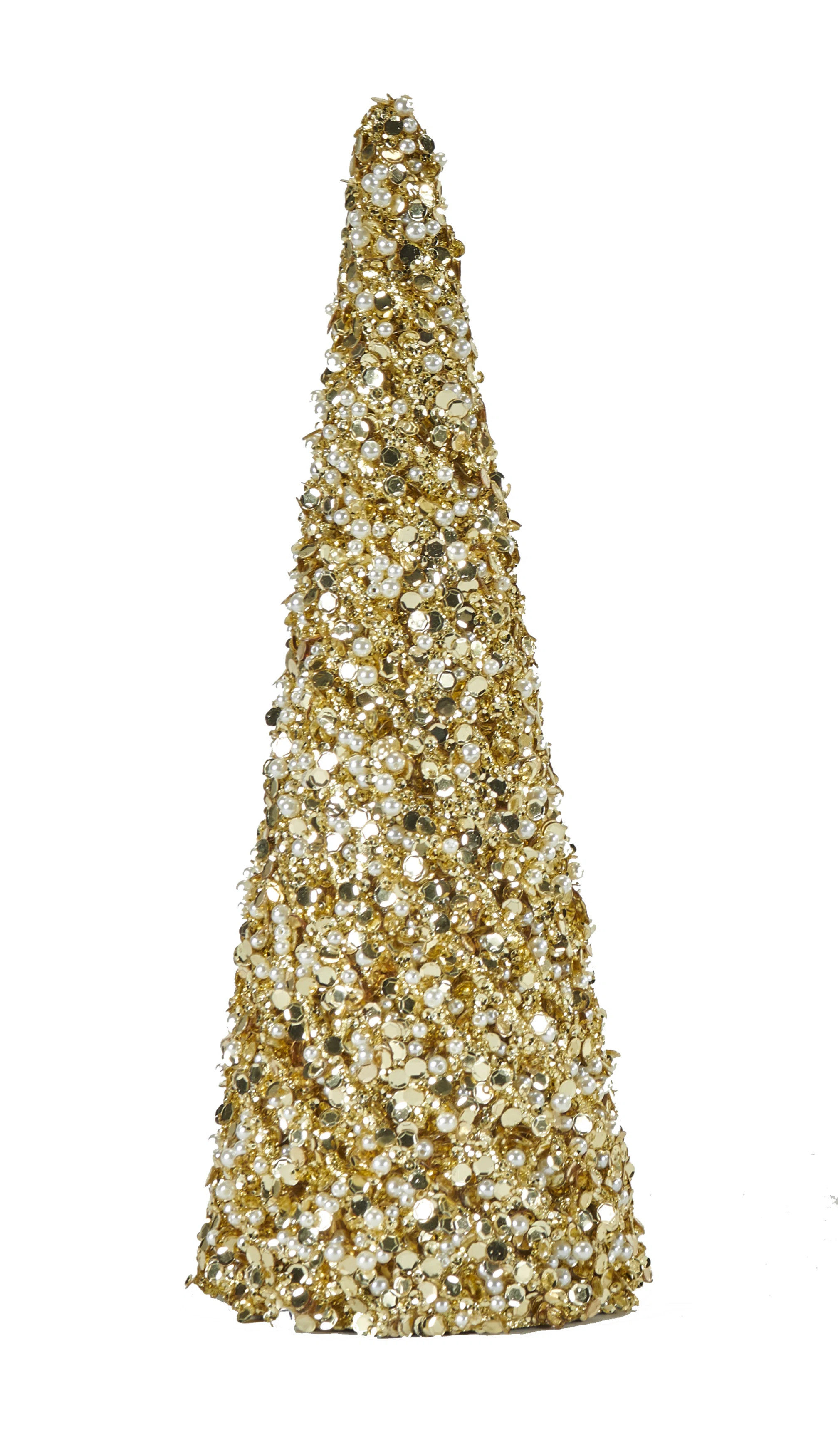 11.8" Glitter Bead & Sequin Artificial Tabletop Christmas Tree (Set of 2) | Wayfair North America