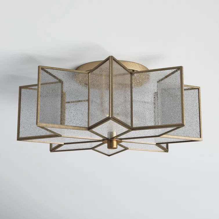 Putnam Glass Semi Flush Mount | Wayfair North America